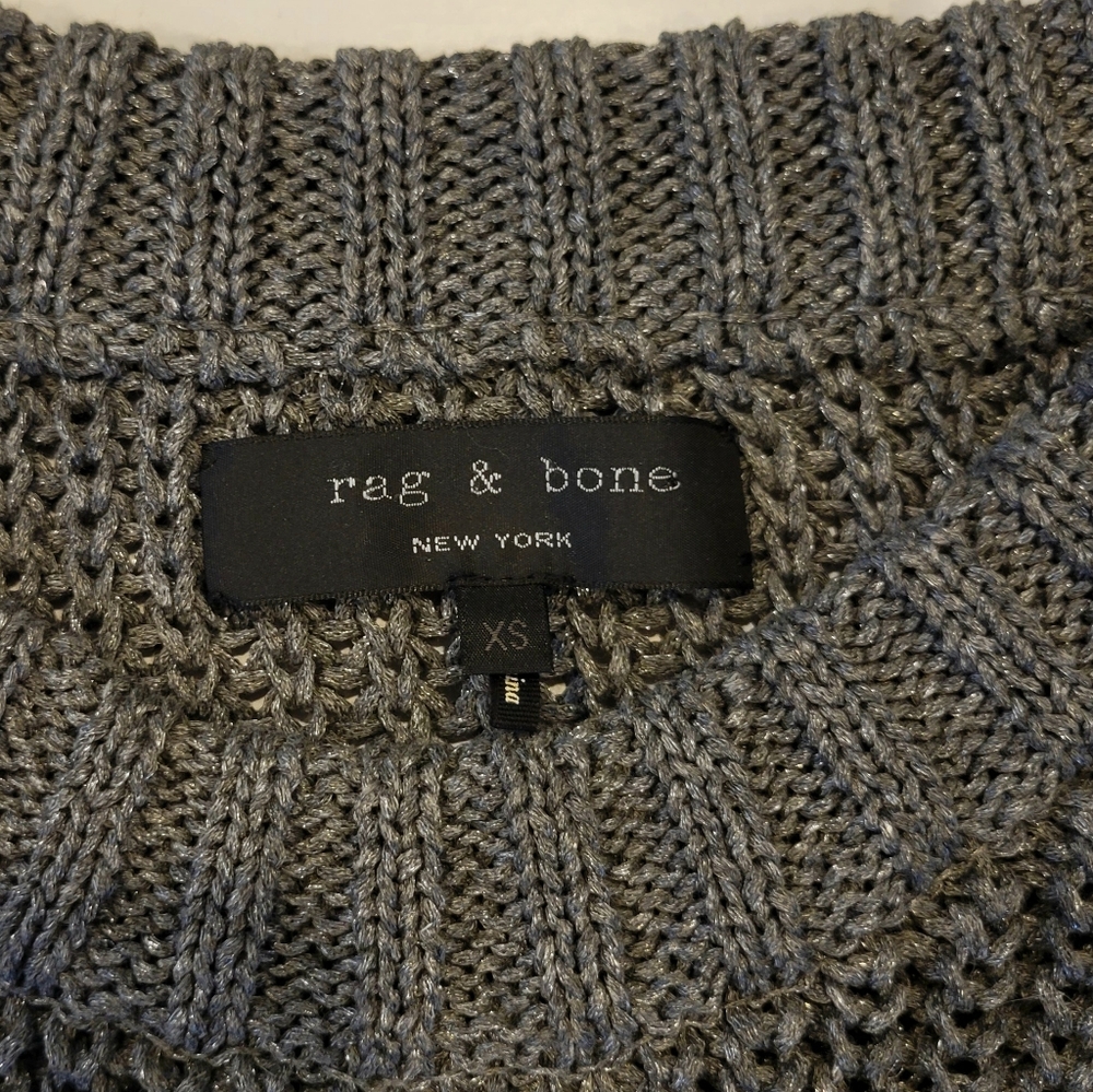 Rag & Bone Gray Metallic Sweater - Picture 6 of 12